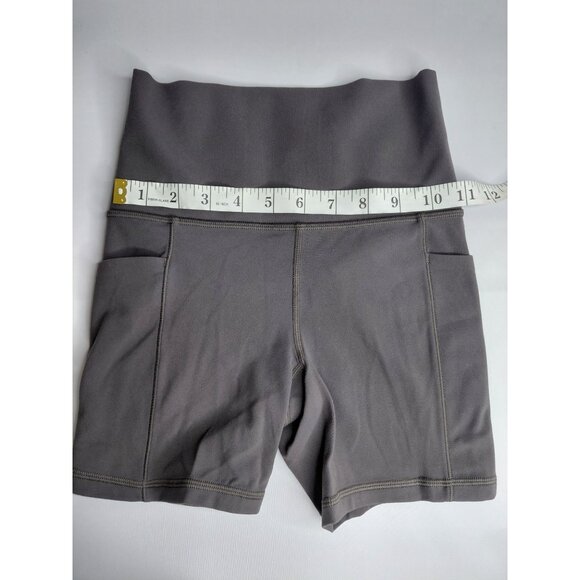 Athleta Salutation Stash 5" Shorts XXS Nylon Spandex Gray - Picture 6 of 7